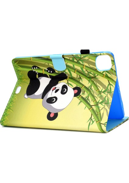 Air 11 (2024) AIR (2020 2022) Pu Deri Standlı Desen Baskı Panda Tablet Kılıfı (Yurt Dışından)