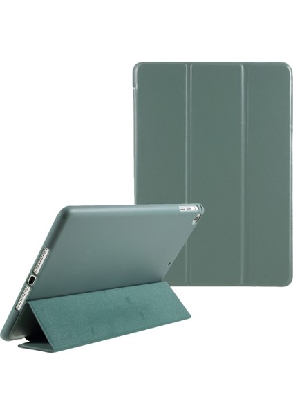 Çizilmeye Dayanıklı Pu Deri Yumuşak Silikon Arka Üç Katlı Stand iPad 9 7 Inç (2017 2018) Tablet Kılıfı (Yurt Dışından)