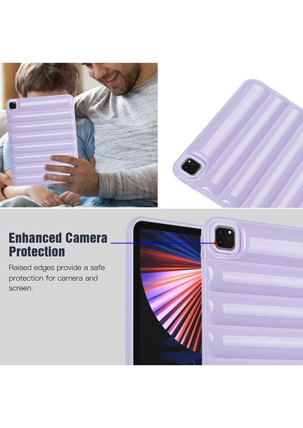 iPad Pro 12.9 (2021 2020 2022) Kabuğu Aşağı Ceket Doku Yumuşak Tpu Tablet Kılıfı (Yurt Dışından)
