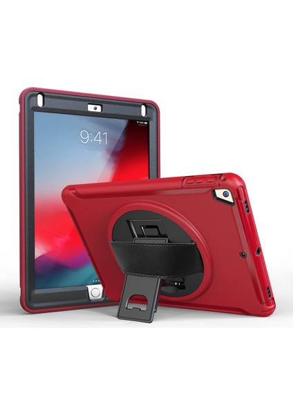 360 Derece Dönebilen Tpu Pc iPad 9.7 (2018) 9.7(2017) Standlı ve Ayarlanabilir El Askılı Tablet Kılıfı (Yurt Dışından)