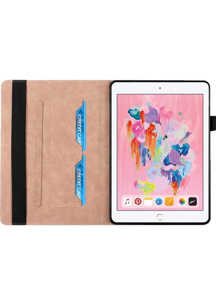 Çizilmeye Dayanıklı Eşkenar Dörtgen Desenli Otomatik Emilmiş Deri Koruyucu Kart Yuvası iPad iPad Air 2 Rose Gold Tablet Kılıfı (Yurt Dışından) indirimleri