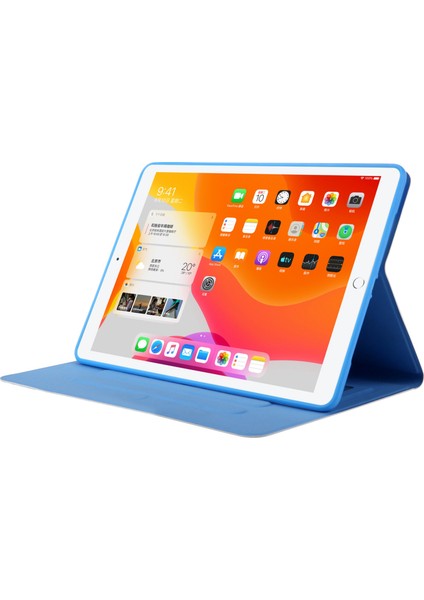 Forestl Digital Desen Baskı Kartı Yuvası iPad 10.2 (2019 2020 2021) Deri Mermer Desenli Tablet Kılıfı (Yurt Dışından)