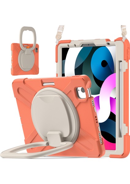 iPad Air 11 (2024) AIR (2020) AIR (2022) TURUNCU Pc Askılı Silikon Tablet Kılıfı (Yurt Dışından)