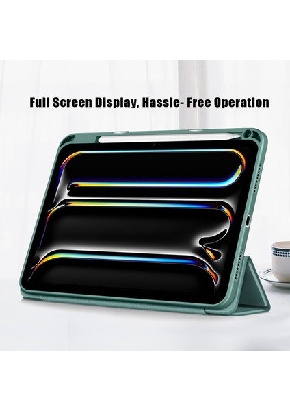 iPad Pro 11 (2024) Pu Deri Üç Katlı Stand Geri Otomatik Uyandırma uyku Tablet Kılıfı (Yurt Dışından) indirimleri