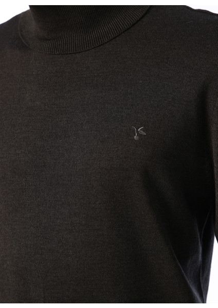 Tam Balıkçı Yaka Basic Düz Antrasit Melanj Erkek Kazak F4WM-KZK 2845 fırsatları