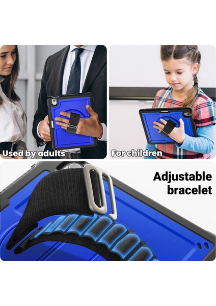 iPad Air 11 (2024) Isı Dağılımı Pc Tpu Dönen El Kayışı stand Tablet Kılıfı (Yurt Dışından)