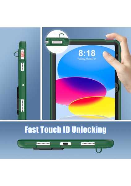 iPad 10.9 (2022) Leopar Stili Sağlam Düşmeye stand Tablet Kılıfı (Yurt Dışından)