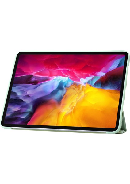 iPad Pro 11 (2024) Origami Standı Pu Deri Silikon Otomatik Uyku uyandırma Tablet Kılıfı (Yurt Dışından)