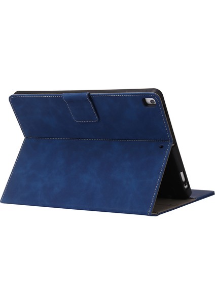 iPad 10.2 (2019 2020 2021) Cüzdan Buzağı Dokusu Kalem Yuvalı Tablet Kılıfı (Yurt Dışından)