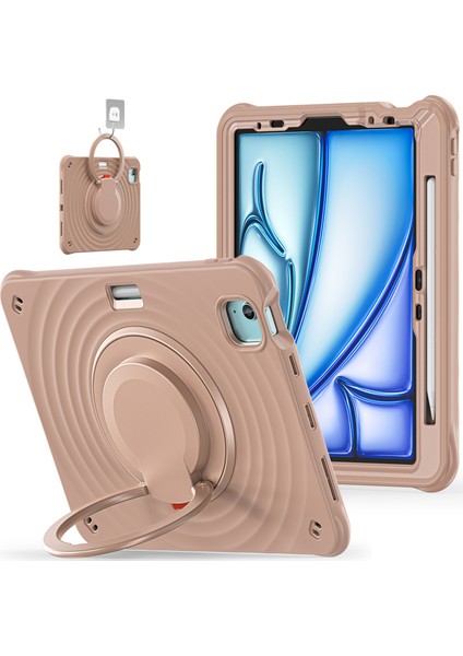 iPad Air 11 (2024) El Kavrama Standı Latte Tablet Kılıfı (Yurt Dışından)