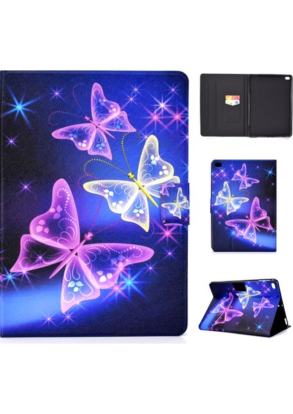 Desen Baskı Deri Standlı iPad 9 7 Inç (2018 2017) Canlı Tablet Kılıfı (Yurt Dışından)