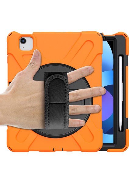 360°DÖNEBILEN Pc Silikon Combo Standı iPad Pro 11 Inç (2022 2021 2020 2018) TURUNCU Tablet Kılıfı (Yurt Dışından)