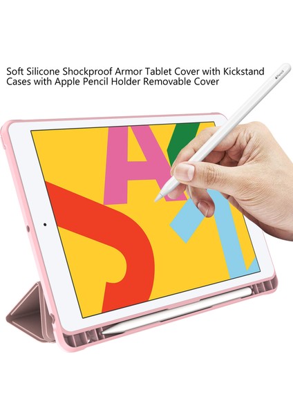 A07 Düşmeye Karşı Dayanıklı Üç Katlı Deri iPad 10.2 (2019 2020 2021) Tablet Kılıfı (Yurt Dışından)