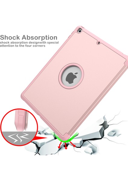 A07 Düşmeye Karşı Dayanıklı Üç Katlı Deri iPad 10.2 (2019 2020 2021) Tablet Kılıfı (Yurt Dışından)