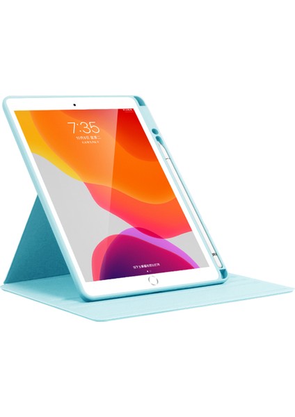 iPad 10.2 (2019 2020 2021) Folio Döner Stand Otomatik Uyandırma uyku Tablet Kılıfı (Yurt Dışından)