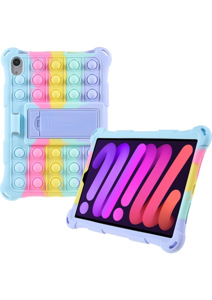 Fidget Pop Oyuncaklar Itin It Yumuşak Silikon Koruyucu iPad Mini (2021) Katlanabilir Tekme Standlı Tablet Kılıfı (Yurt Dışından)