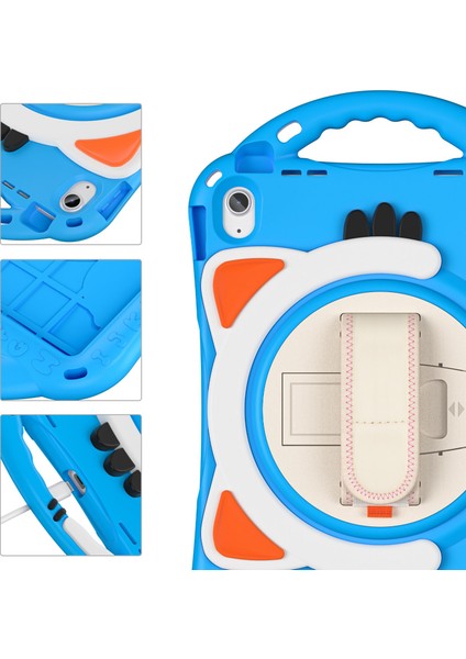 iPad 10.9 (2022) IPAD 10. Nesil Döner El Kayışı Ağır Hizmet Sert Pc Yumuşak Silikon Standı Koruyucu Tablet Kılıfı (Yurt Dışından) fiyatları