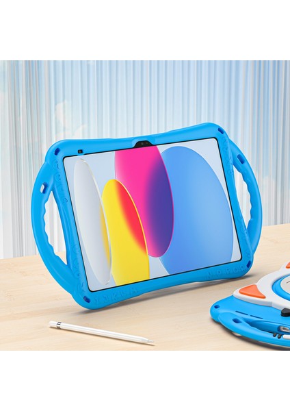 iPad 10.9 (2022) IPAD 10. Nesil Döner El Kayışı Ağır Hizmet Sert Pc Yumuşak Silikon Standı Koruyucu Tablet Kılıfı (Yurt Dışından) fırsatları