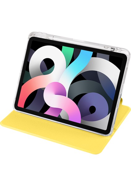 iPad Pro 11 (2021 2020 2022)DÖNEN Standlı Pu Deri Tpu Kristal Arka Tablet Kılıfı (Yurt Dışından)