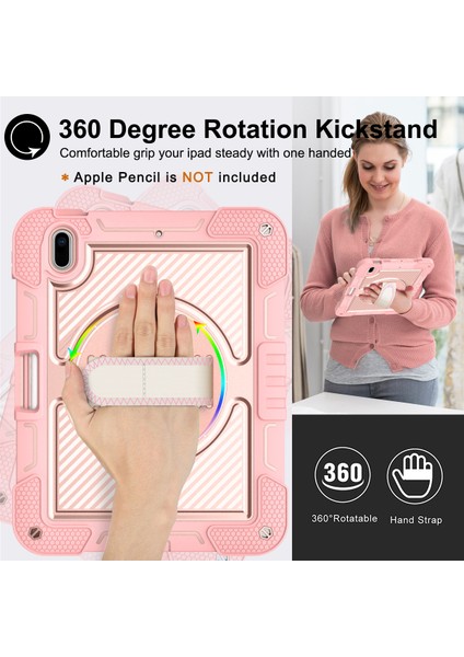 iPad 10.2 (2019 2020 2021) Stand Omuz Askılı Tablet Kılıfı (Yurt Dışından)