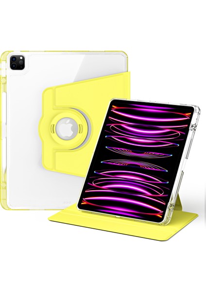 iPad Pro 12.9 (2022 2021 2020 2018) Ayrılabilir Stand Pu Deri Akrilik Tablet Kılıfı (Yurt Dışından)