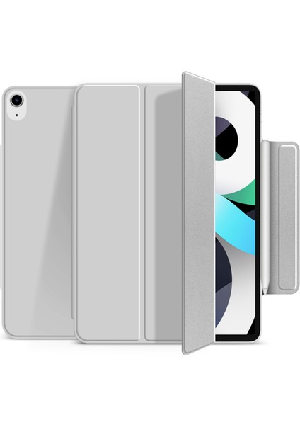 iPad Pro 11 Pu Deri Üç Katlı Stand Manyetik Buz Tablet Kılıfı (Yurt Dışından)
