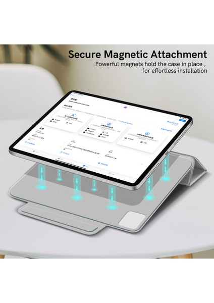 iPad Pro 11 Pu Deri Üç Katlı Stand Manyetik Buz Tablet Kılıfı (Yurt Dışından)