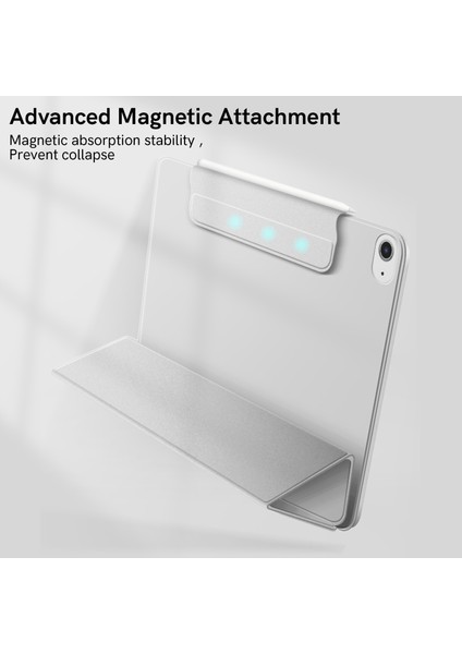 iPad Pro 11 Pu Deri Üç Katlı Stand Manyetik Buz Tablet Kılıfı (Yurt Dışından)