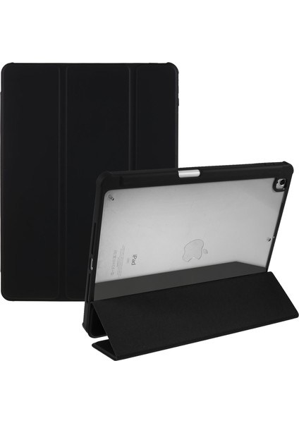 iPad 10.2 (2019 2020 2021) Pu Deri Tpu Akrilik Üç Katlı Stand Koruyucu Tablet Kılıfı (Yurt Dışından)