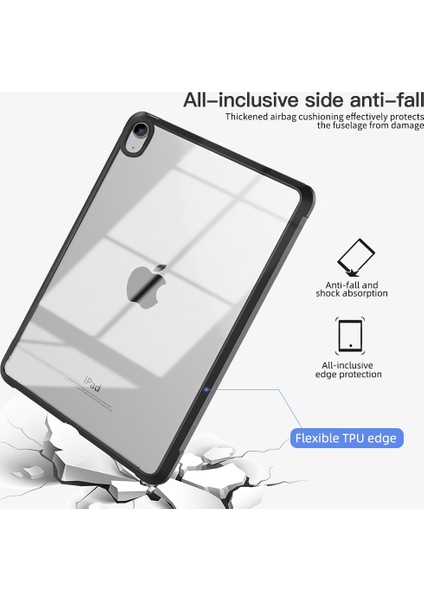 iPad 10.9 (2022) Dört Köşe Hava Yastığı Akrilik Arka Tpu Çerçeve Tablet Kılıfı (Yurt Dışından)