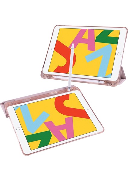Üç Katlı Deri Stand iPad 10.2 (2020) IPAD 8. Nesil ipad (8. Nesil) Kabuğu Tablet Kılıfı (Yurt Dışından)