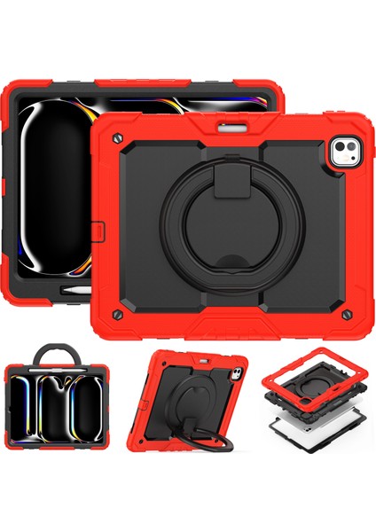 iPad Pro 13 (2024) Stand Case Pc Omuz Askılı Silikon Tablet Kılıfı (Yurt Dışından) modelleri