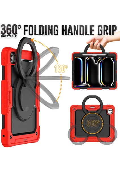 iPad Pro 13 (2024) Stand Case Pc Omuz Askılı Silikon Tablet Kılıfı (Yurt Dışından) indirimleri