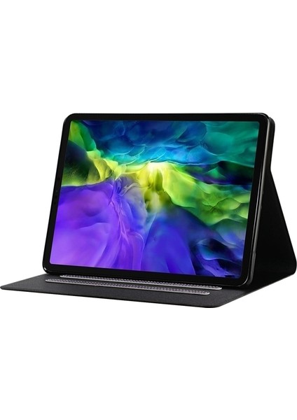 iPad Pro 11 (2024) Koruyucu Pu Deri Kart Tutuculu Tablet Kılıfı (Yurt Dışından)