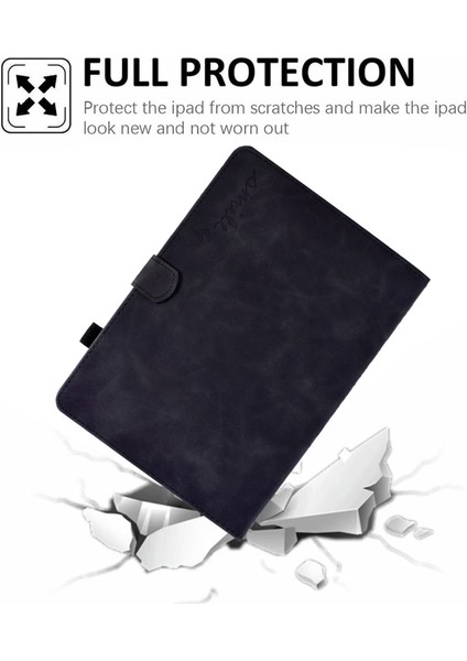 iPad Pro 11 (2024) Mektuplar Baskılı Pu Deri Kart Tutucu Tablet Kılıfı (Yurt Dışından)
