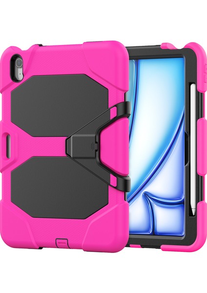 iPad Air 11 (2024) Dahili Ekran Koruyuculu Stand Pc Silikon Tablet Kılıfı (Yurt Dışından) fiyatları