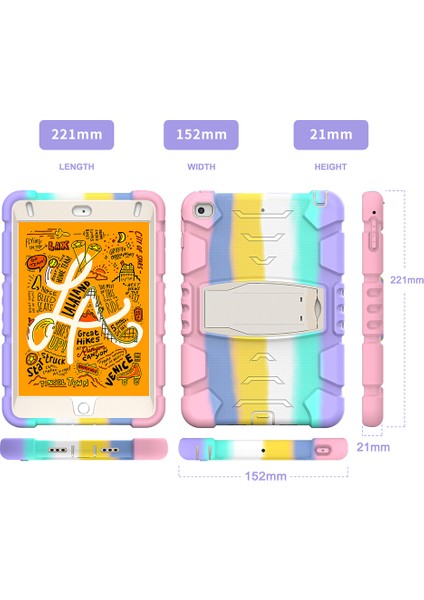 King Kong Serisi Ağır Hizmet Darbelerine Dayanıklı Sağlam Hibrit iPad Mini 4 5 (2019) Dahili Standlı 7 9 Inç Tablet Kılıfı (Yurt Dışından)