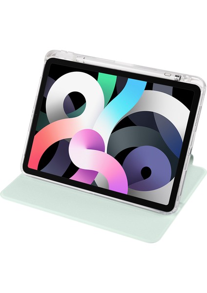 iPad Pro 11 (2021 2020 2022)DÖNEN Standlı Pu Deri Tpu Kristal Arka Tablet Kılıfı (Yurt Dışından)