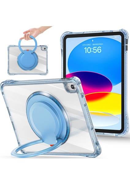 iPad 10.9 (2022) Döner Kolu Kavrama Tpu Pc Tablet Kılıfı (Yurt Dışından)