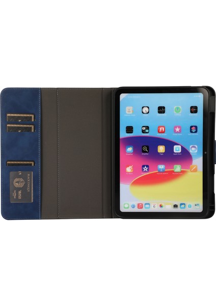 iPad 10.9 (2022) Deri Flip Cüzdan Kalem Yuvalı Tablet Kılıfı (Yurt Dışından)