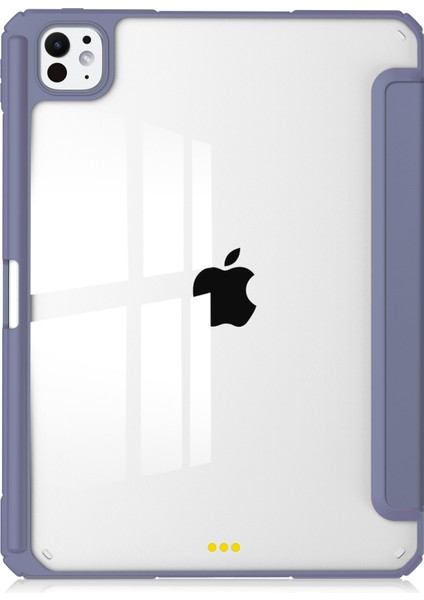 iPad Pro 11 (2024) Pu Deri Tpu Akrilik Kalem Yuvalı Tablet Kılıfı (Yurt Dışından)