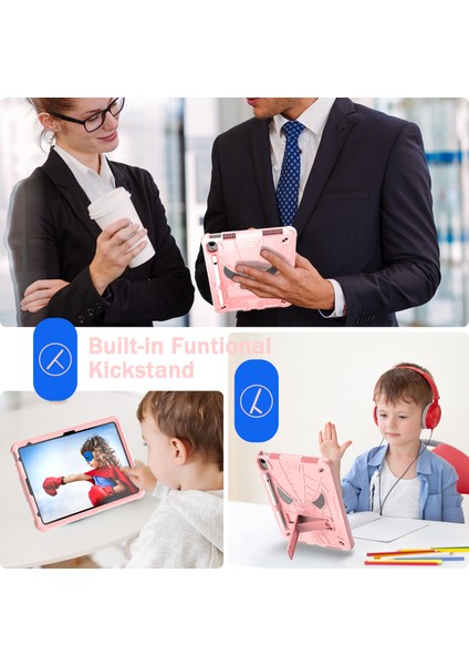iPad 10.9 (2022) Koruyucu Düşme Önleyici Örümcek Pc Silikon Tekme Standı Kayış Tablet Kılıfı (Yurt Dışından)