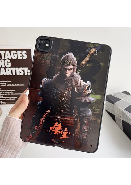 Efsane Wukong Oyun iPad Pro 13 (2024) Cilt Dokunmatik Tpu Pc Arka Bantlı Wukong Tablet Kılıfı (Yurt Dışından)