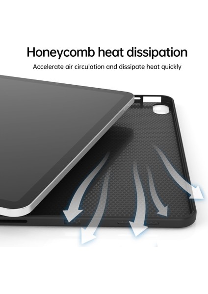 iPad 10.9 (2022) Üç Katlı Standlı Deri Tpu Tablet Kılıfı (Yurt Dışından)