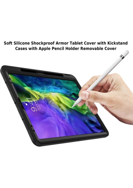 iPad Pro 12.9 (2022 2021 2020 2018) Silikon Pc Standı Koruyucu Tablet Kılıfı (Yurt Dışından) indirimleri