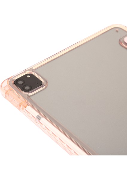 iPad Pro 11 (2024) Arka Pu Deri Üç Katlı Stand Kalem Tutuculu Tablet Kılıfı (Yurt Dışından)