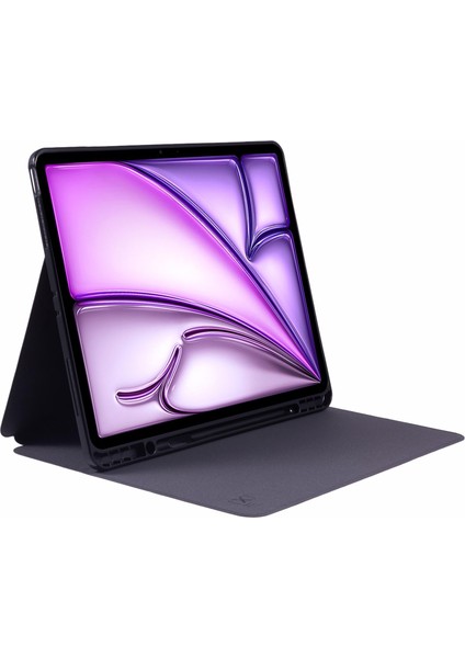 iPad Air 13 (2024) Kamuflaj Desenli Deri Kalem Tutuculu Akıllı Tablet Kılıfı (Yurt Dışından)