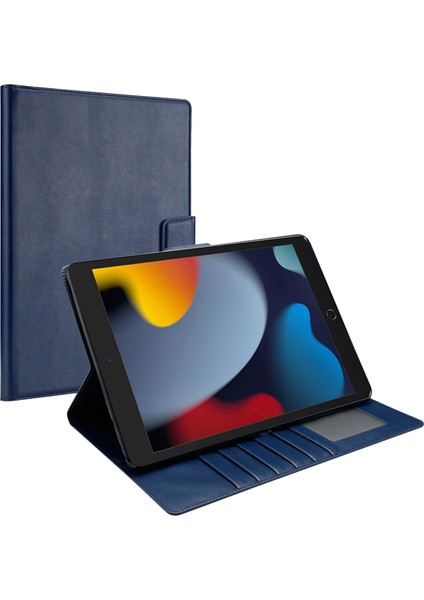 iPad 10.2 (2021 2020) Katlanabilir Standlı Pu Deri Cüzdan Tablet Kılıfı (Yurt Dışından)
