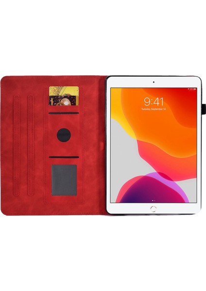 iPad 10.2 (2019 2020) Pu Deri Standlı Folyo Akıllı Desen Baskılı Kart Yuvası Kalem Tutuculu Tablet Kılıfı (Yurt Dışından) fiyatları