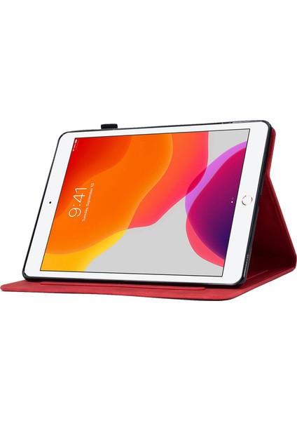 iPad 10.2 (2019 2020) Pu Deri Standlı Folyo Akıllı Desen Baskılı Kart Yuvası Kalem Tutuculu Tablet Kılıfı (Yurt Dışından) modelleri